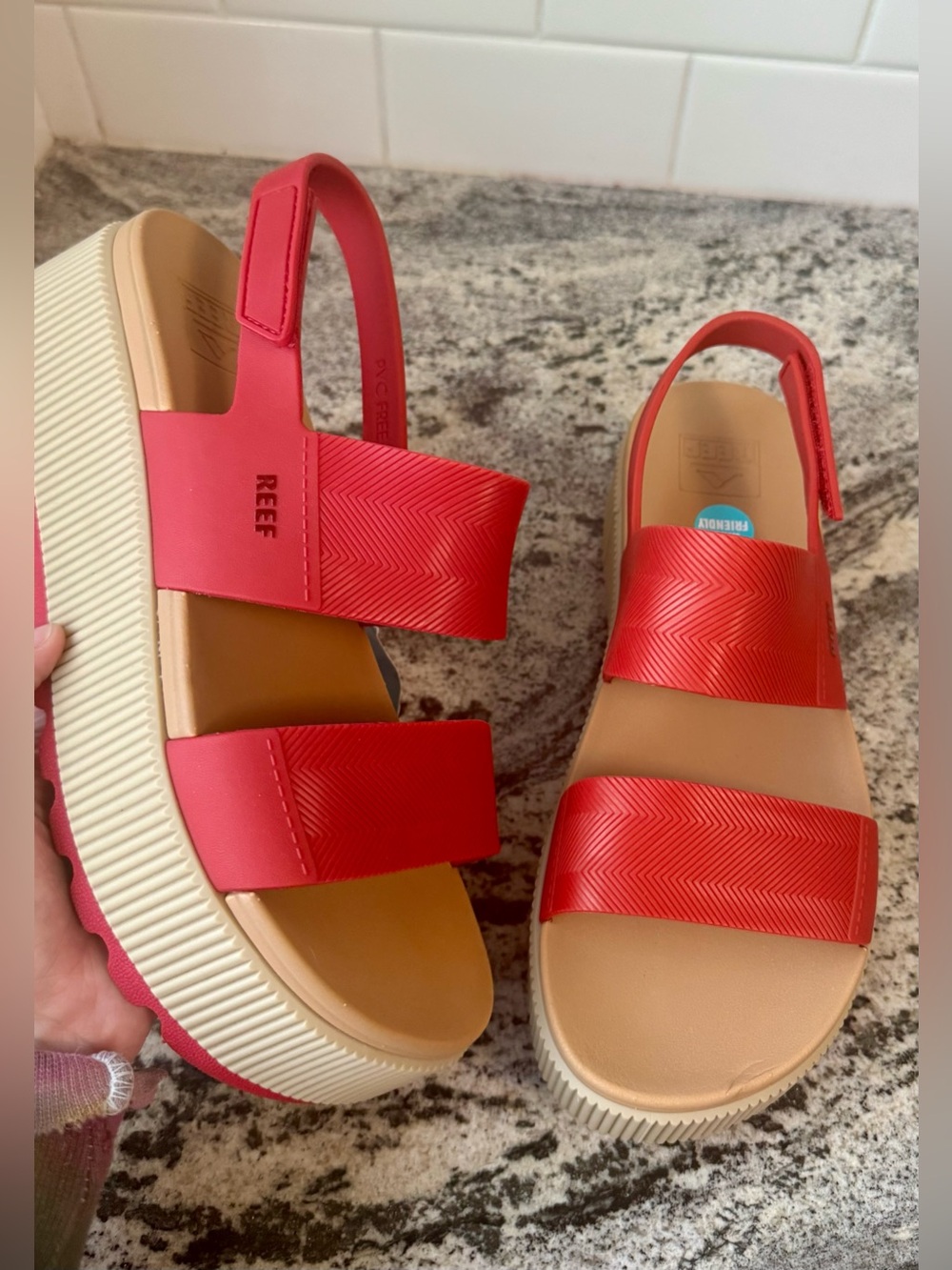 Reef Water Vista Higher in Red. NWT. Size 9.
